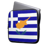 Grieche-Zypern-Flagge Laptopschutzhülle (Vorderseite Links)