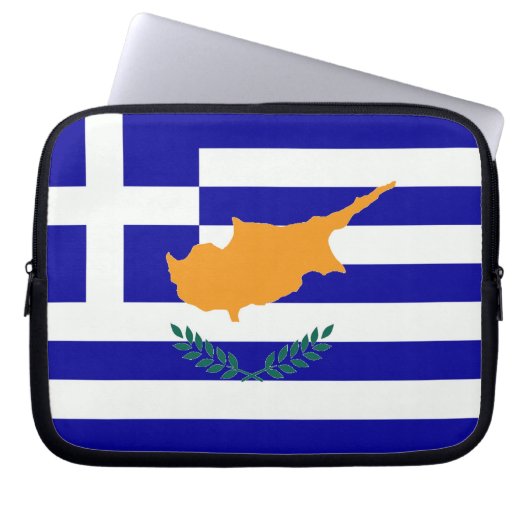 Grieche-Zypern-Flagge Laptopschutzhülle (Vorderseite)