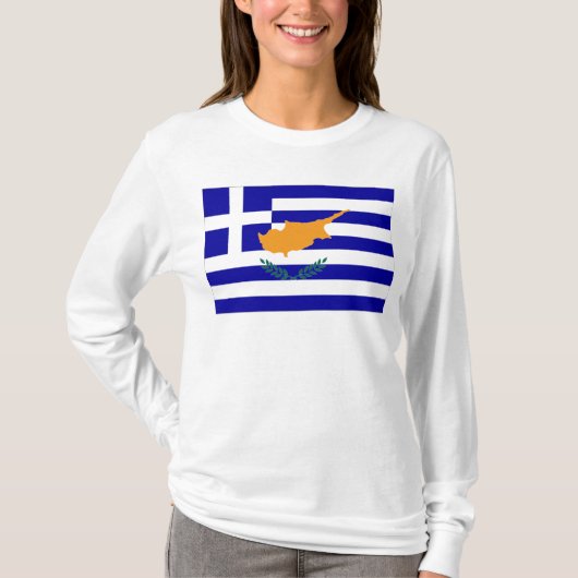 Grieche-Zypern-Flagge T-Shirt (Vorderseite)