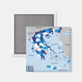 Griechen-Länderflagge Magnet (Vorderseite/Rückseite)