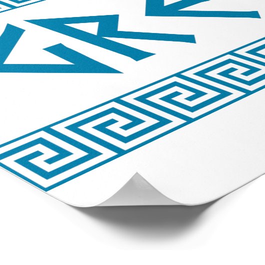 Griechen-Ländersymbol Poster (Ecke)
