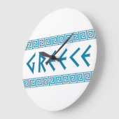 Griechen-Landschaft-Text-Namen-Symbol griechischen Große Wanduhr (Winkel)