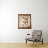 Griechen-Muster, weißes Design Wandteppich (Beispiel)