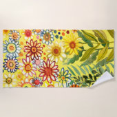 Griechen und Sonnenblumen Strandtuch (Vorderseite)