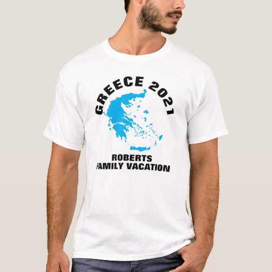 Griechenland 20xx Familienurlaub [Name] T-Shirt (Vorderseite)
