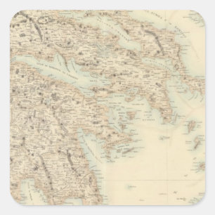 Griechenland 3 quadratischer aufkleber