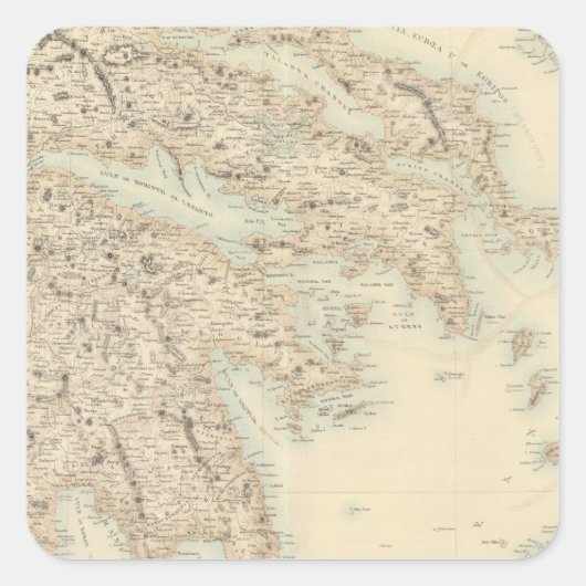 Griechenland 3 quadratischer aufkleber (Vorderseite)