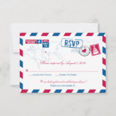 Griechenland Air Mail Wedding RSVP (Vorderseite)