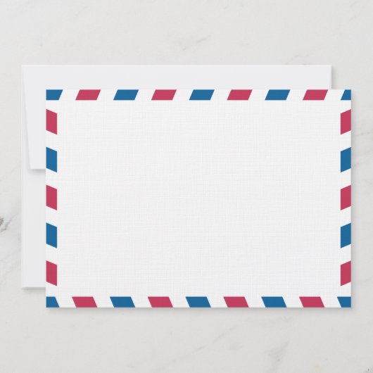 Griechenland Air Mail Wedding Vielen Dank Einladung (Rückseite)