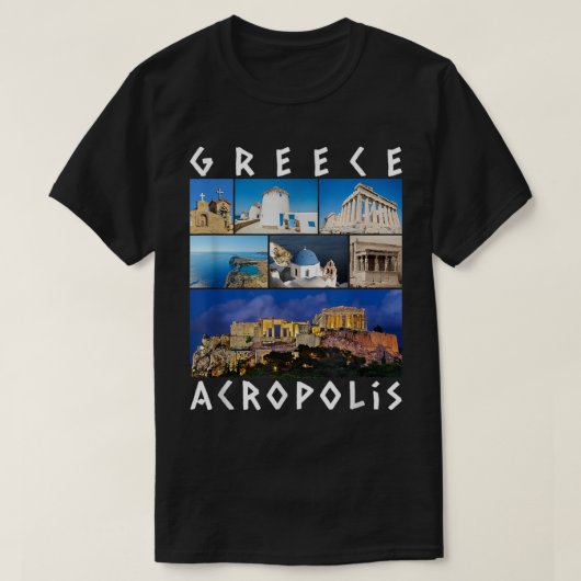 Griechenland Akropolis Berühmte Sehenswürdigkeiten T-Shirt (Design vorne)