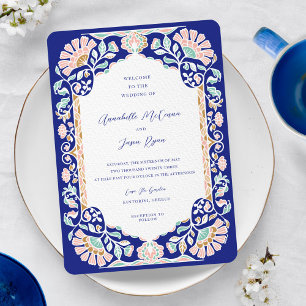 Griechenland Architektur Blumendekor Einladung