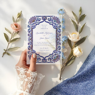 Griechenland Architektur Blumendekor Pergament Einladungen