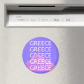 Griechenland, Athen - Kunst des Reisens, Retro-Kun Magnet (In Situ (Geschirrspüler))