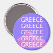 Griechenland, Athen - Kunst des Reisens, Retro-Kun Magnet (Vorderseite/Rückseite)