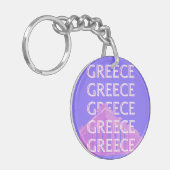 Griechenland, Athen - Kunst des Reisens, Retro-Kun Schlüsselanhänger (Vorderseite links)