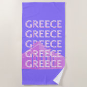 Griechenland, Athen - Kunst des Reisens, Retro-Kun Strandtuch (Vorderseite)