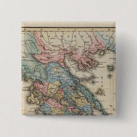Griechenland Atlas-Karte Button (Vorderseite)