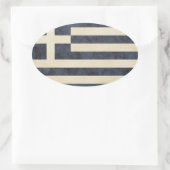 Griechenland-Aufkleber Ovaler Aufkleber (Tasche)