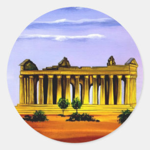 Griechenland-Aufkleber Runder Aufkleber