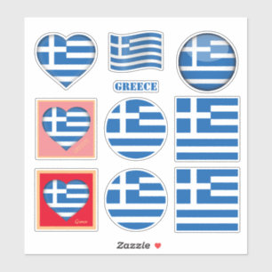 Griechenland Aufkleber und griechische Flagge, Her