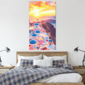 Griechenland bei Sonnenuntergang Leinwanddruck (Insitu (Schlafzimmer))