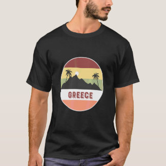 Griechenland Berg Und Palmen T-Shirt