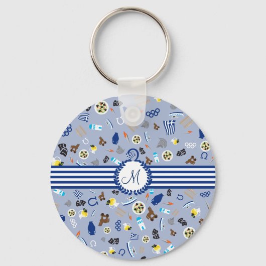 Griechenland: berühmte Gegenstände des Landes Schlüsselanhänger (Vorderseite)