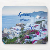 Griechenland bitte/ Personalisiert/ Santorin Lands Mousepad (Vorne)