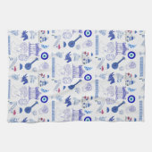 Griechenland Blau und Weiß Geschirrtuch (Horizontal)