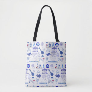 Griechenland Blau und Weiß Tasche