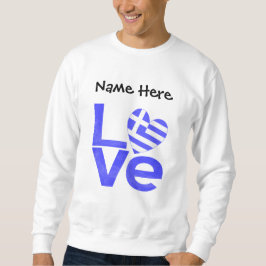 Griechenland - Blaue LIEBE Herzenflagge Personalis Sweatshirt