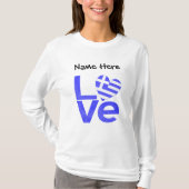 Griechenland - Blaue LIEBE Herzenflagge Personalis T-Shirt (Vorderseite)
