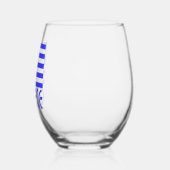 Griechenland: Blaugriechische Flagge Weinglas Ohne Stiel (Links)