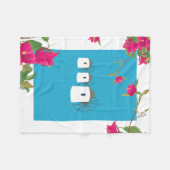 Griechenland Bougainvillea Griechische Insel Windm Fleecedecke (Vorderseite (Horizontal))