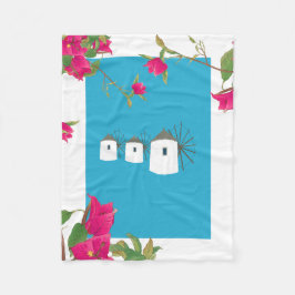 Griechenland Bougainvillea Griechische Insel Windm Fleecedecke