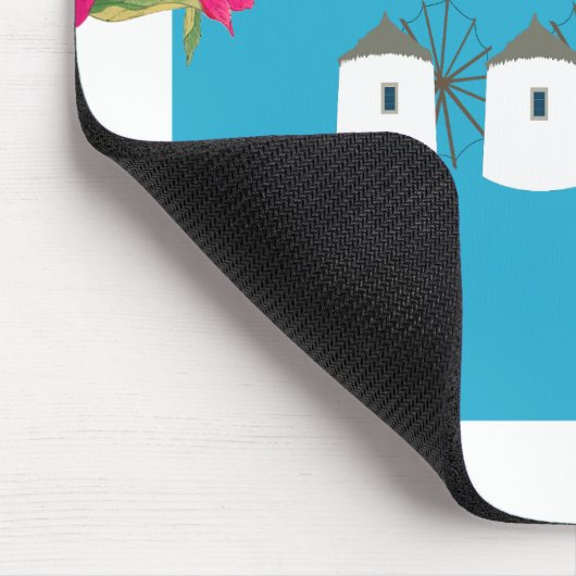 Griechenland Bougainvillea Griechische Insel Windm Mousepad (Ecke)