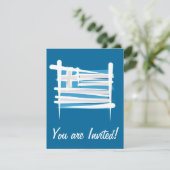 Griechenland-Bürsten-Flagge Einladung (Stehend Vorderseite)