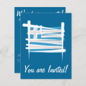 Griechenland-Bürsten-Flagge Einladung (Vorne/Hinten)