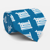 Griechenland-Bürsten-Flagge Krawatte (Gerollt)