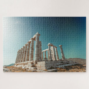 Griechenland. Cape Sounion - Ruinen eines alten Te Puzzle