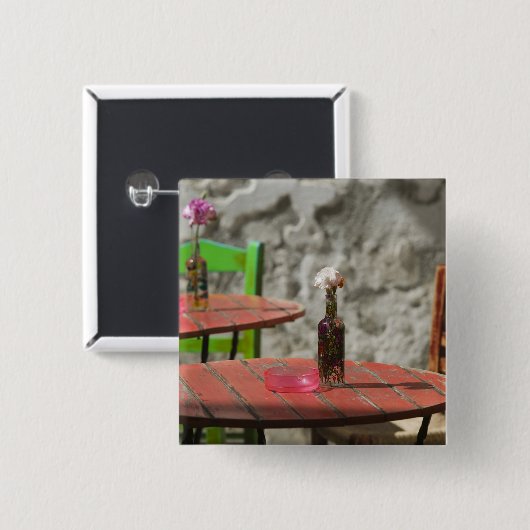 GRIECHENLAND, CRETE, Provinz Hania, Hania:farbig Button (Vorne & Hinten)