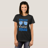Griechenland Cruise Squad 2024 Retro Griechisches T-Shirt (Vorne ganz)