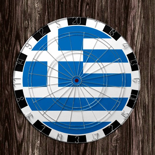 Griechenland - Dartboard und Griechische Flagge / Dartscheibe