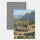 Griechenland Delphi Travel Magnet (Vorderseite/Rückseite)