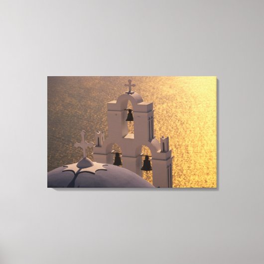 Griechenland, die Kykladen-Inseln, Santorini, Leinwanddruck (Vorderseite)