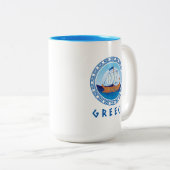 Griechenland - Entwurf eines griechischen Schiffes Zweifarbige Tasse (VorderseiteRechts)