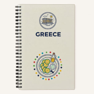 Griechenland-Erbe- und Parthenon-Fotoarchiv-Journa Notizblock