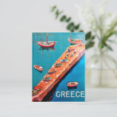 Griechenland, Fischerboote an der Küste Postkarte (Stehend Vorderseite)