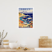 Griechenland, Fischerboote auf einem kleinen Meer Poster (Küche)