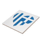 Griechenland Flag Herz gestörte Design Keramik Til Fliese (Seite)